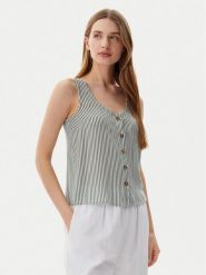 Vero Moda Top Bumpy 10325830 Zielony Standard Fit. Zielone topy Vero Moda, m, bez wzorów, z wiskozy, bez kołnierzyka, bez ramiączek. Za 69.99 zł.