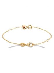 L'Atélier Précieux Pozłacana bransoletka z elementami ozdobnymi rozmiar: onesize. Czerwone bransoletki l'Atelier precieux, z cyrkonią, pozłacane. Za 165.99 zł.