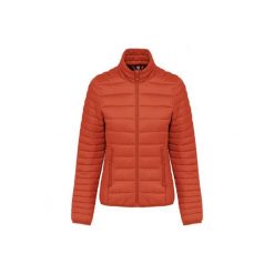 Damska lekka kurtka puchowa Kariban. Brązowe kurtki KARIBAN, bez wzorów, z puchu, bez kaptura. Za 261.00 zł.