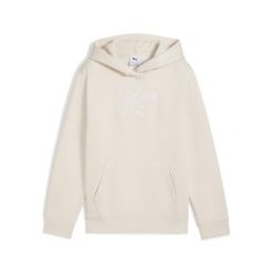 Młodzieżowa bluza z kapturem Essentials Script PUMA. Biała bluzy Puma, m, bez wzorów, eleganckie, bez ramiączek, z kapturem. Za 154.99 zł.