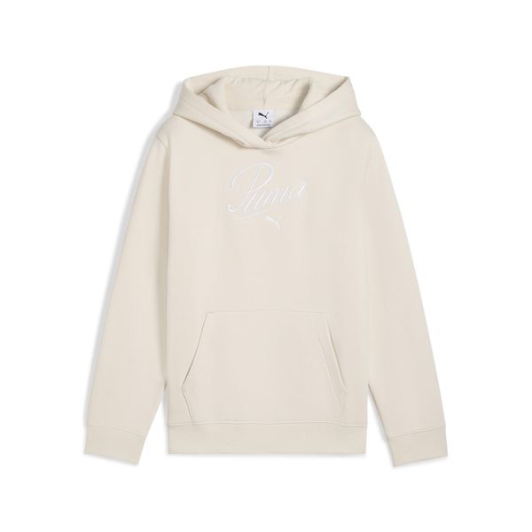 Młodzieżowa bluza z kapturem Essentials Script PUMA. Biała bluzy Puma, m, bez wzorów, eleganckie, bez ramiączek, z kapturem. Za 154.99 zł.
