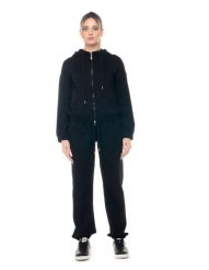 Bluza wygodny z kaptur na co dzień na siłownię. Czarne bluzy LEONE 1947 APPAREL, bez wzorów, z dresówki, bez ramiączek, bez kaptura. Za 210.46 zł.