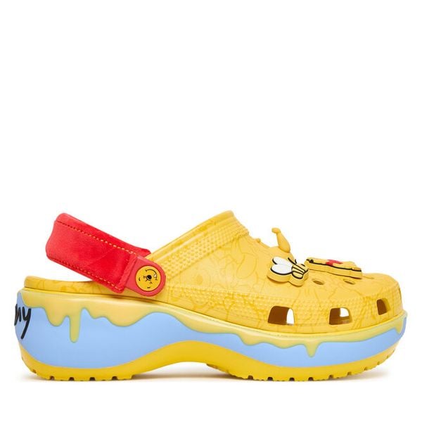 Klapki Crocs. Żółte klapki Crocs, bez wzorów, bez obcasa, bez zapięcia. Za 229.99 zł.