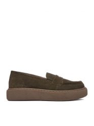 Lasocki Półbuty CEO-WI23-CRICKIT-06 Khaki. Brązowe półbuty wsuwane Lasocki, bez wzorów, ze skóry, bez obcasa, na płaskiej podeszwie. Za 229.99 zł.