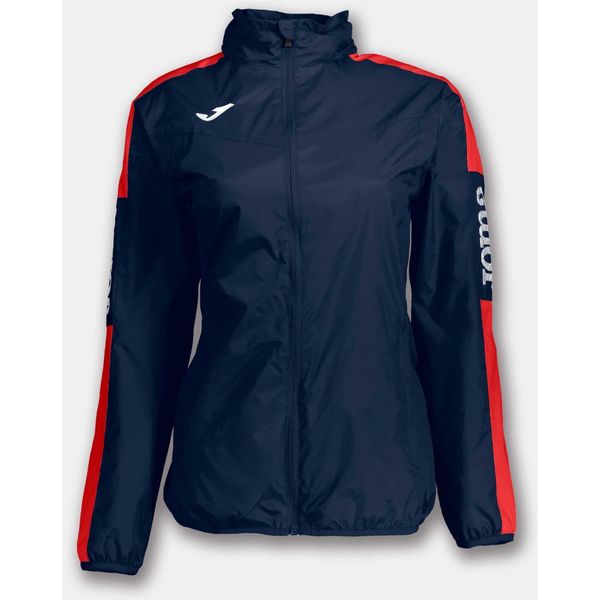 Damska kurtka przeciwdeszczowa Joma Championship IV granatowo-czerwona XS. Czerwone kurtki Joma, na wiosnę, xs, bez wzorów, z kapturem. Za 169.99 zł.