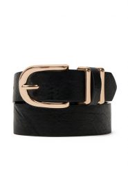 JENNY Pasek 4W2-006-SS25 Czarny. Czarne paski Jenny, bez wzorów, z materiału. Za 39.99 zł.