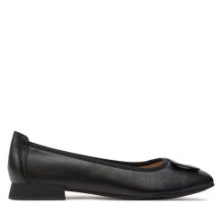 Baleriny Caprice. Czarne baleriny Caprice, bez wzorów, bez obcasa, bez zapięcia. Za 349.99 zł.