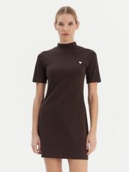 Guess Sukienka codzienna V6RK04 J1314 Brązowy Regular Fit. Brązowe sukienki Guess, na co dzień, l, z aplikacjami, z bawełny, bez kołnierzyka, bez ramiączek, proste. Za 269.99 zł.