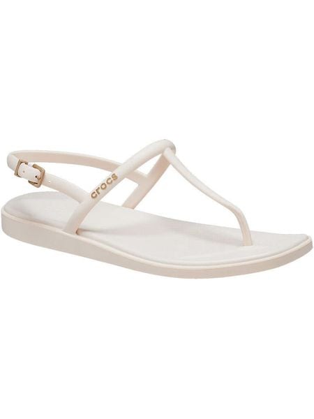 Crocs Sandały "Miami" w kolorze kremowym rozmiar: 38/39. Brązowe sandały Crocs, bez wzorów, z tworzywa sztucznego, klasyczne, bez obcasa, bez zapięcia. Za 144.92 zł.