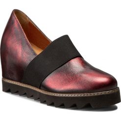 Półbuty EKSBUT - 26-4286-F95-1G Bordo/Czarny. Czerwone czółenka marki Eksbut, z materiału. W wyprzedaży za 219.00 zł.