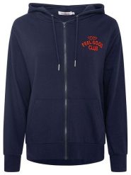 Zwillingsherz Bluza "Feel Good Club" w kolorze granatowym rozmiar: L/XL. Niebieskie bluzy Zwillingsherz, l, bez wzorów, z bawełny, bez ramiączek, bez kaptura. Za 130.99 zł.