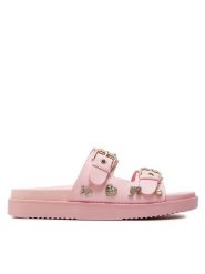 Aldo Klapki Barbiedream 13823266 Różowy. Czerwone klapki Aldo, bez wzorów, ze skóry, bez obcasa, bez zapięcia. Za 539.99 zł.