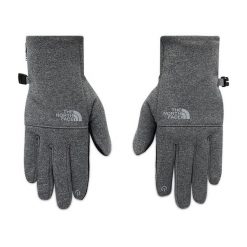 Rękawiczki Damskie The North Face. Szare rękawiczki The North Face, bez wzorów, sportowe. Za 179.99 zł.