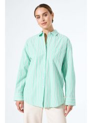 Garcia Koszula w kolorze zielonym rozmiar: S. Zielone koszule Garcia, s, bez wzorów, z bawełny, bez kołnierzyka, bez ramiączek. Za 104.99 zł.