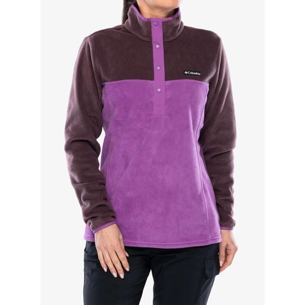 Bluza bez kaptura damska Columbia Benton Springs Half Snap Pull Over II. Fioletowe bluzy Columbia, xl, bez wzorów, sportowe, bez ramiączek, bez kaptura. Za 140.99 zł.