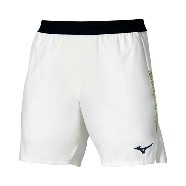 Szorty Mizuno Amplify. Białe szorty sportowe Mizuno, bez wzorów, z materiału, tenisowe. Za 253.50 zł.