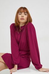 JDY sukienka Claudia kolor fioletowy mini prosta. Fioletowe sukienki JDY, na co dzień, l, bez wzorów, z koronki, bez kołnierzyka, bez ramiączek, mini, proste. W wyprzedaży za 109.99 zł.