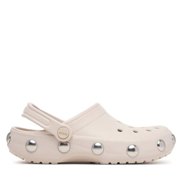Klapki Crocs. Białe klapki Crocs, bez wzorów, bez obcasa, bez zapięcia. Za 259.99 zł.