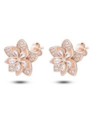 DI GIORGIO Pozłacane kolczyki-wkrętki z cyrkoniami rozmiar: onesize. Czerwone kolczyki DI GIORGIO, z cyrkonią, pozłacane. Za 265.40 zł.