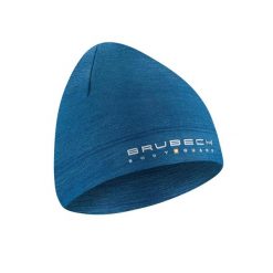 Czapka wełniana dwuwarstwowa unisex Brubeck EXTREME WOOL. Niebieskie czapki zimowe Brubeck, bez wzorów, z elastanu, sportowe. Za 99.99 zł.