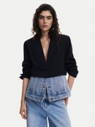 Desigual Marynarka 25SWEW28 Czarny Regular Fit. Czarne marynarki i żakiety Desigual, m, bez wzorów, z syntetyku, bez ramiączek. Za 509.99 zł.