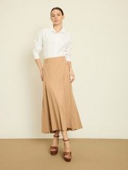 BGN Spódnica w kolorze beżowym rozmiar: 38. Brązowe spódnice BGN, na imprezę, bez wzorów, midi. Za 100.99 zł.