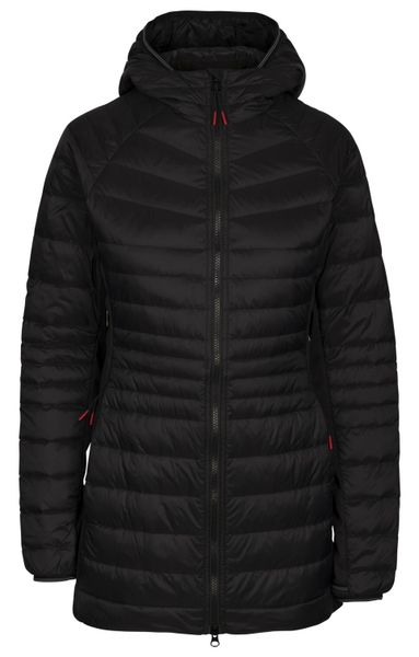 Damska kurtka puchowa Trespass Hub. Czarne kurtki Trespass, na zimę, xl, bez wzorów, z materiału, eleganckie, z kapturem. Za 528.80 zł.