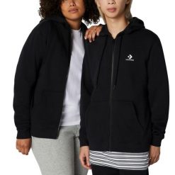 Bluza z Kapturem I Suwakiem Na Całej Długości Go-To Embroidered Star Chevron Ro…. Czarne bluzy z kapturem Converse, l, bez wzorów, z kapturem. Za 272.30 zł.