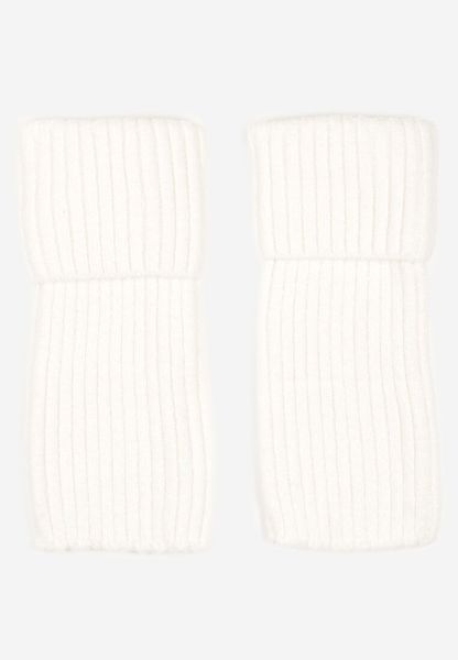 Białe Skarpety Getry z Ozdobnym Wywinięciem Ilamith. Białe skarpetki Renee, bez wzorów. Za 39.99 zł.