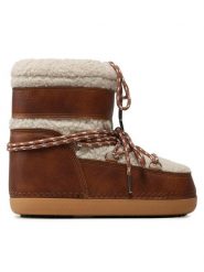 Jenny Fairy Śniegowce NS904B-01 Beżowy. Brązowe botki Jenny Fairy, bez wzorów, z materiału, bez obcasa, bez zapięcia. Za 199.99 zł.