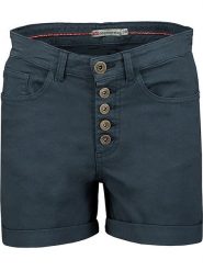 Geographical Norway Bermudy "Pisak" w kolorze granatowym rozmiar: XL. Niebieskie szorty Geographical Norway, z aplikacjami, ze skóry. Za 97.05 zł.