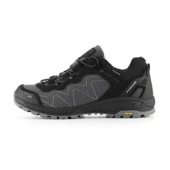 Buty niskie trekkingowe unisex Alpine Pro Ibane 2 Vibram. Czarne buty trekkingowe Alpine Pro, bez wzorów, z gumy, przed kostkę, bez zapięcia, trekkingowe. Za 569.00 zł.