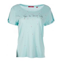 S.Oliver T-Shirt Damski 38 Turkusowy. T-shirty marki S.Oliver. W wyprzedaży za 81.00 zł.