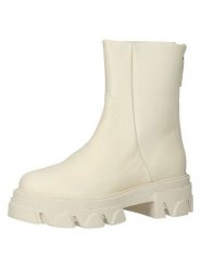 Steve Madden Skórzane botki w kolorze kremowym rozmiar: 38. Brązowe botki Steve Madden, bez wzorów, eleganckie, bez obcasa, na platformie, bez zapięcia. Za 282.99 zł.