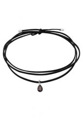 Elli Damski choker wisiorek kropla z imitacji skóry z cyrkoniami ze srebra próby 925 Sterling Silver Naszyjniki 1 ct. Szare naszyjniki Elli, z materiału, z cyrkonią, srebrne. Za 208.99 zł.