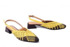 GIOSEPPO 79267 Kehancha yellow, czółenka damskie. Żółte czółenka Gioseppo, na lato, w ażurowe wzory, z gumy, bez obcasa, na obcasie, bez zapięcia. Za 409.90 zł.