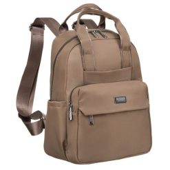 Plecak damski Peterson PTN CPY-03 beżowy. Brązowe plecaki bez wzorów, bez dodatków. Za 99.99 zł.