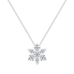 Rafaela Donata Łańcuszek Kwiat Srebro wysokiej próby Srebrny Naszyjniki 1 ct Damski. Szare naszyjniki Rafaela Donata, z materiału, z cyrkonią, srebrne. Za 259.99 zł.