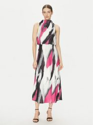 DKNY Sukienka koktajlowa P4JBNZ22 Kolorowy Regular Fit. Sukienki DKNY, bez wzorów, z syntetyku, wizytowe, bez kołnierzyka, bez ramiączek. Za 519.99 zł.