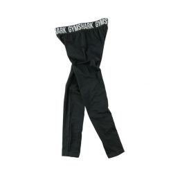 Second life - Legginsy damskie do jogi Gymshark - Jak nowy. Czarne legginsy sportowe Gymshark, l, bez wzorów, z materiału, do biegania. Za 106.46 zł.