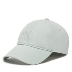 Czapka z daszkiem Calvin Klein Jeans. Szare czapki z daszkiem Calvin Klein Jeans, bez wzorów, z jeansu. Za 99.99 zł.