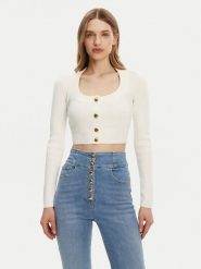 Elisabetta Franchi Kardigan MK53S51E2 Écru Regular Fit. Swetry Elisabetta Franchi, s, bez wzorów, z wiskozy, bez ramiączek. Za 1,329.00 zł.