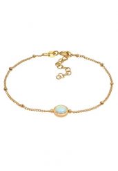 Elli Damski łańcuch kulkowy elegancki syntetyczny opal pozłacane srebro 925 Sterling Silver Bransoletki 1 ct. Szare bransoletki Elli, z opalem, pozłacane. Za 248.99 zł.