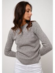 AUTHENTIC CASHMERE Kaszmirowy sweter "Bella" w kolorze szarym rozmiar: XXL. Szare swetry AUTHENTIC CASHMERE, xxl, bez wzorów, z kaszmiru, bez ramiączek. Za 226.10 zł.