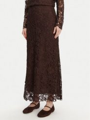 Bruuns Bazaar Spódnica midi Sago Joanelle BBW4518 Brązowy Regular Fit. Brązowe spódnice Bruuns Bazaar, bez wzorów, z syntetyku, midi. Za 539.99 zł.