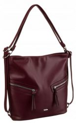 Shopperka damska hobo Rovicky R-073-01 bordowa. Czerwone torebki klasyczne ROVICKY, bez wzorów, ze skóry ekologicznej, na ramię, duże, bez dodatków. Za 81.99 zł.
