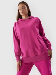 4F Bluza 4FAW23TSWSF0725 Różowy Regular Fit. Czerwone bluzy 4f, m, bez wzorów, z bawełny, bez kaptura. Za 99.99 zł.