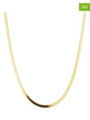 Liebeskind Naszyjniki (2 szt.) - dł. 45 cm rozmiar: onesize. Naszyjniki Liebeskind, z materiału, z cyrkonią, ze stali. Za 173.99 zł.