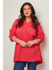Curvy Lady Tunika w kolorze różowym rozmiar: 48/50. Różowe tuniki Curvy Lady, bez wzorów, klasyczne, bez kołnierzyka, bez ramiączek. Za 150.02 zł.