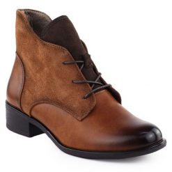 Botki damskie ocieplane camel Jezzi ASA198-15. Brązowe botki Jezzi, bez wzorów, ze skóry ekologicznej, bez obcasa, bez zapięcia. Za 179.99 zł.